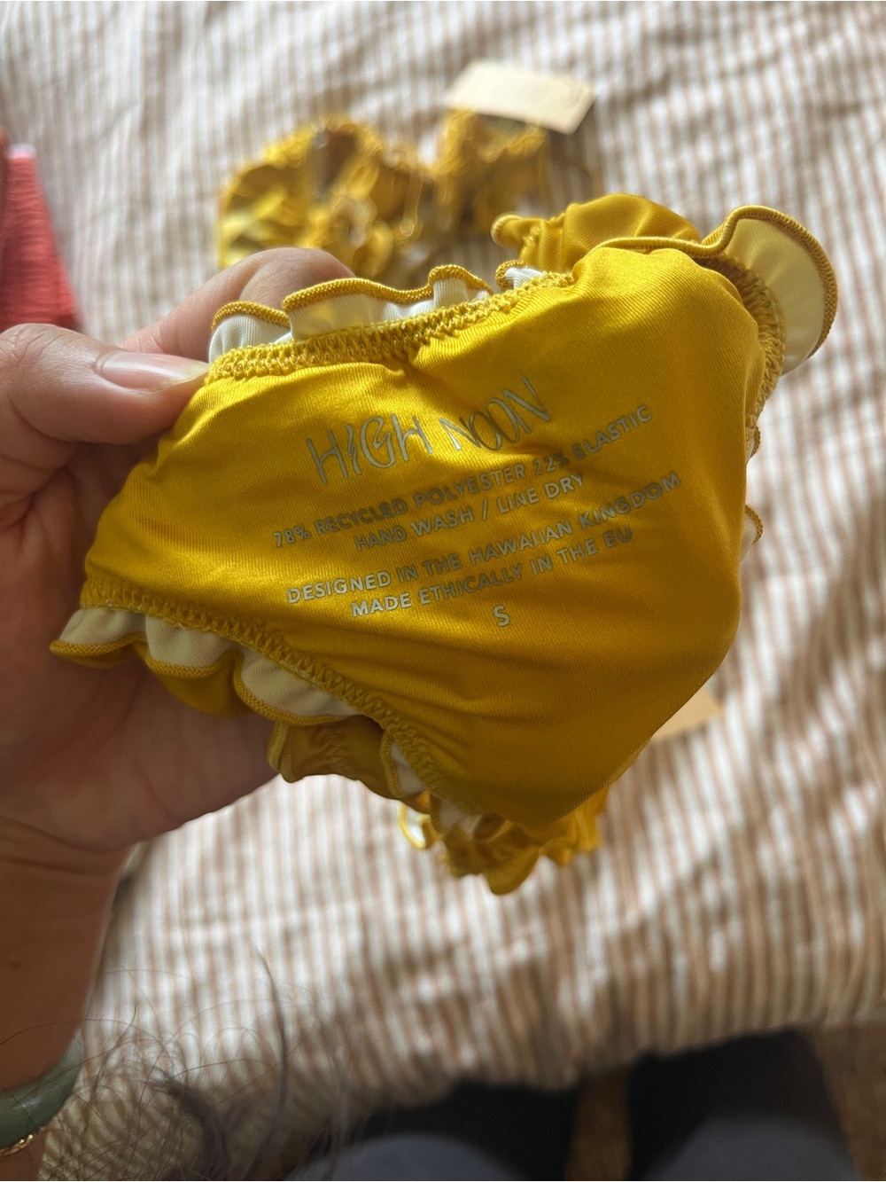 High Noon Mustard Yellow Ruffled Bikini Set - Picture 4 of 4